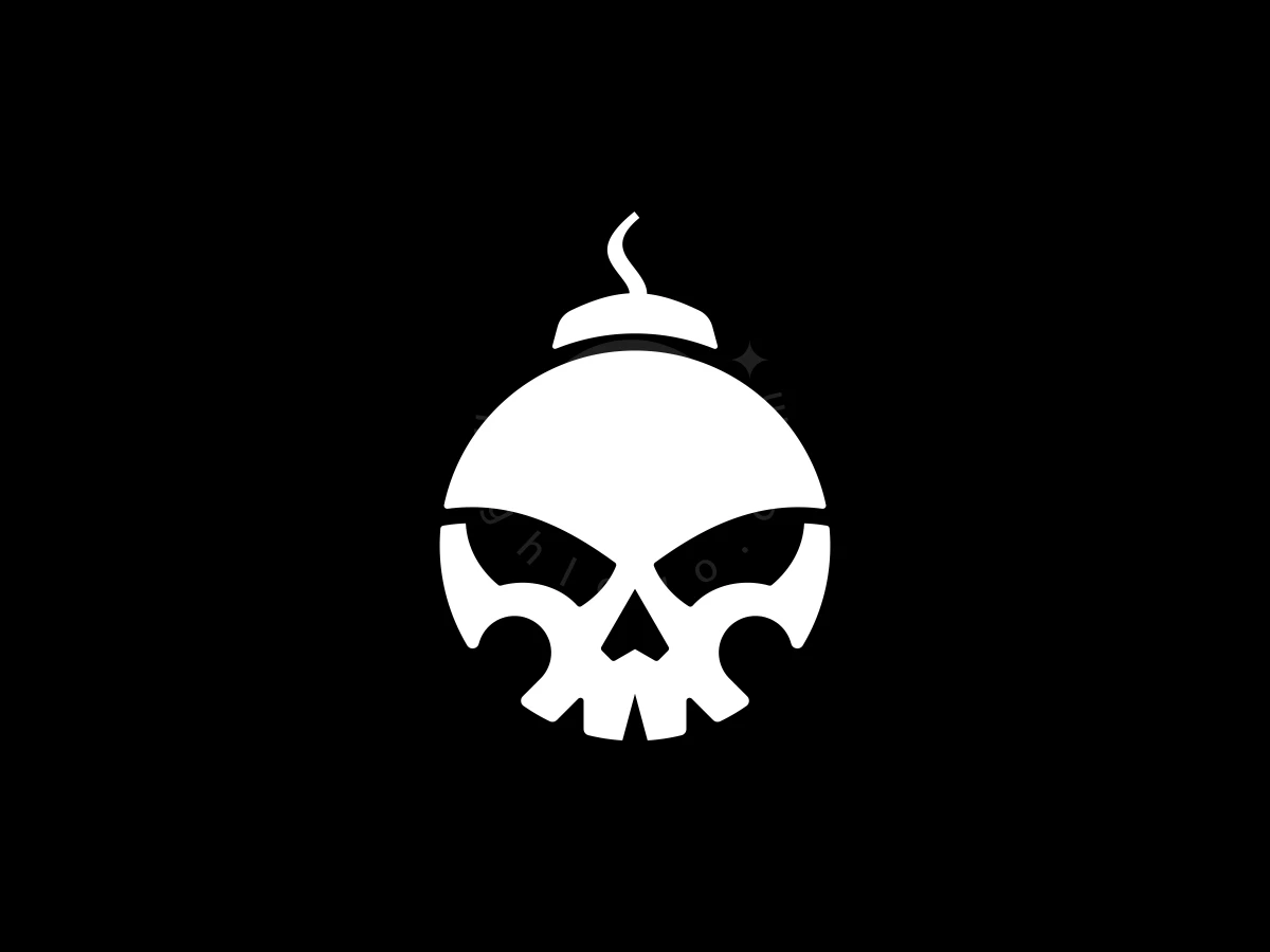 Iconic Skull Bomb Logo - Media Logo design by Aira for sale on Highlogo