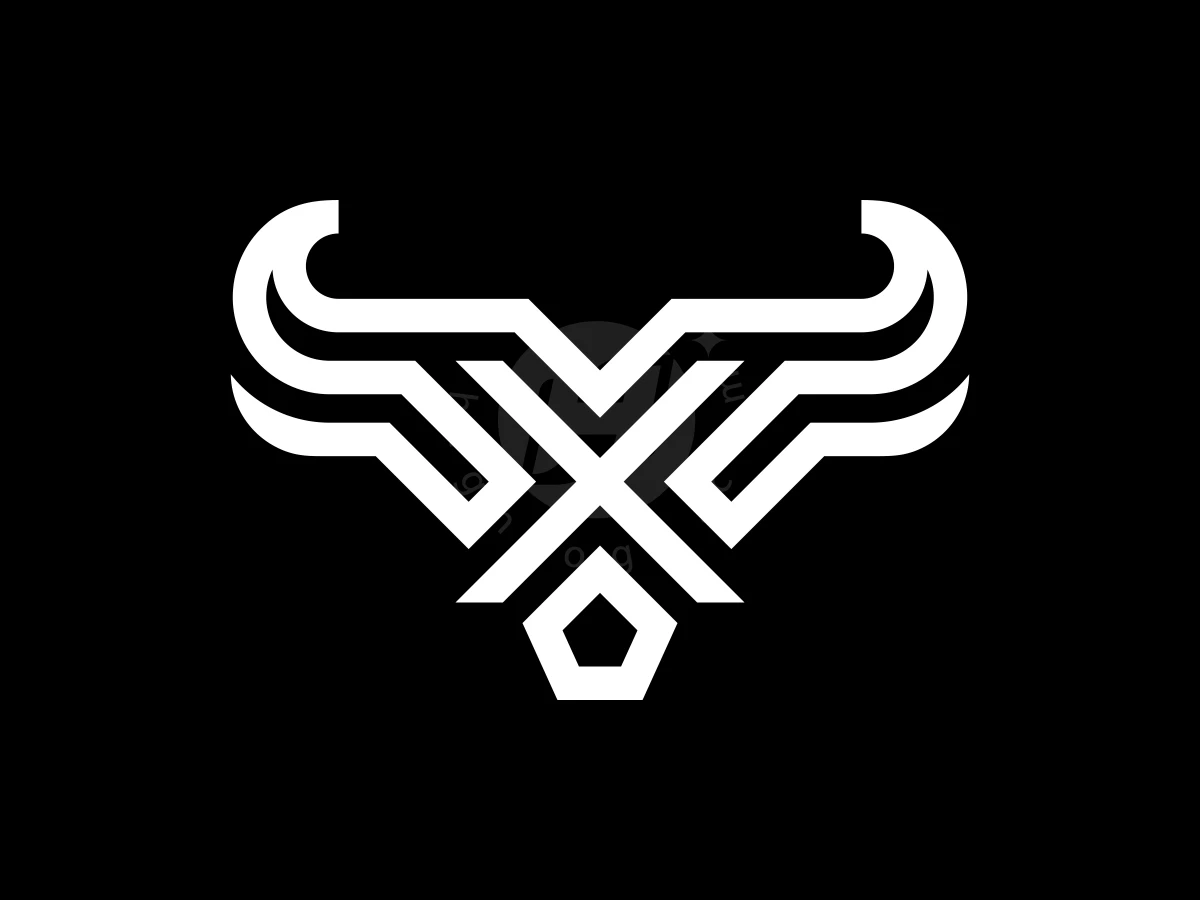 Modern Abstract Bull X Letter Logo Bull - preview 1