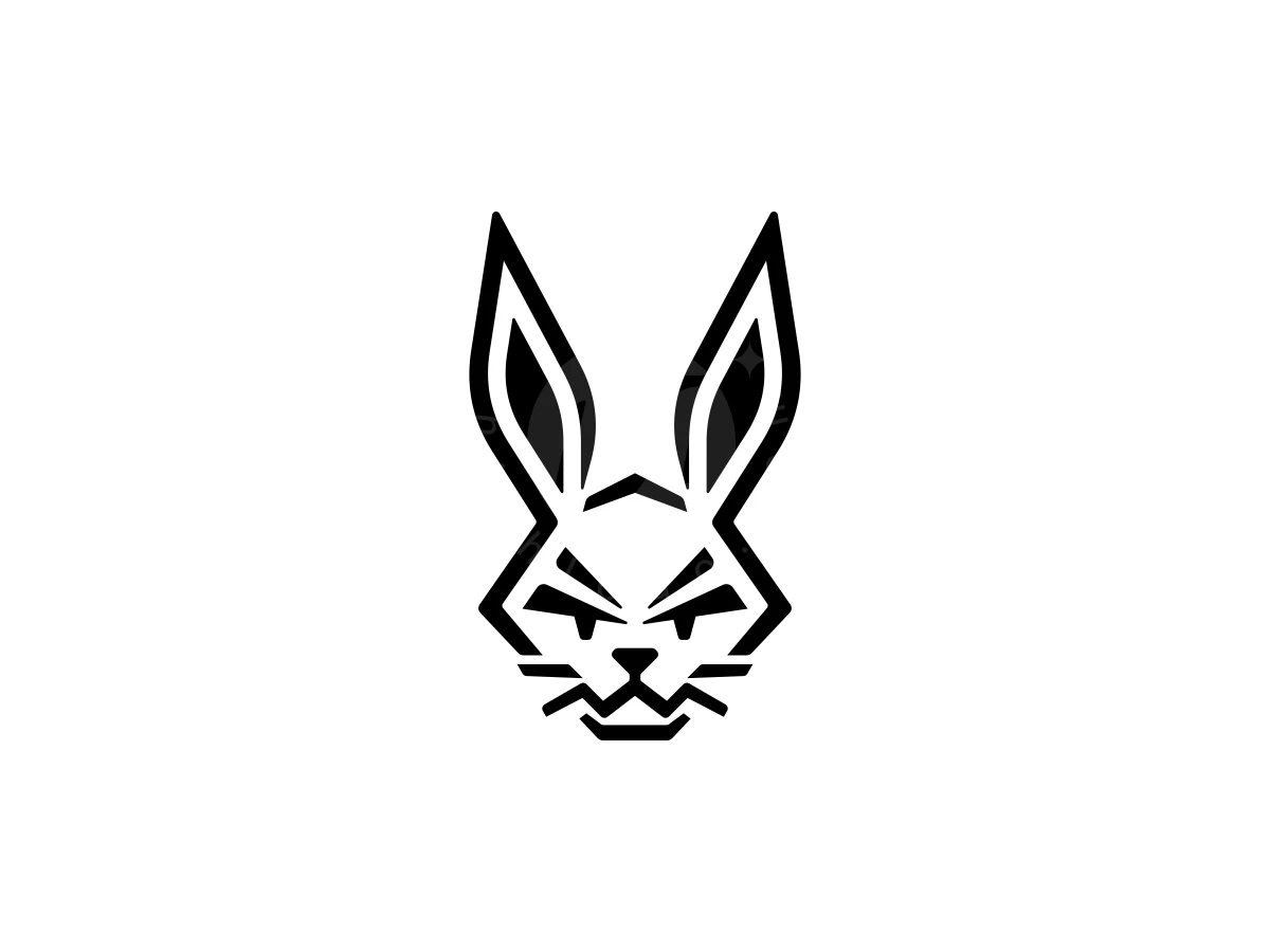 Elegant Iconic Rabbit Head Mascot Logo - Animal Logo design by Aira for sale on Highlogo