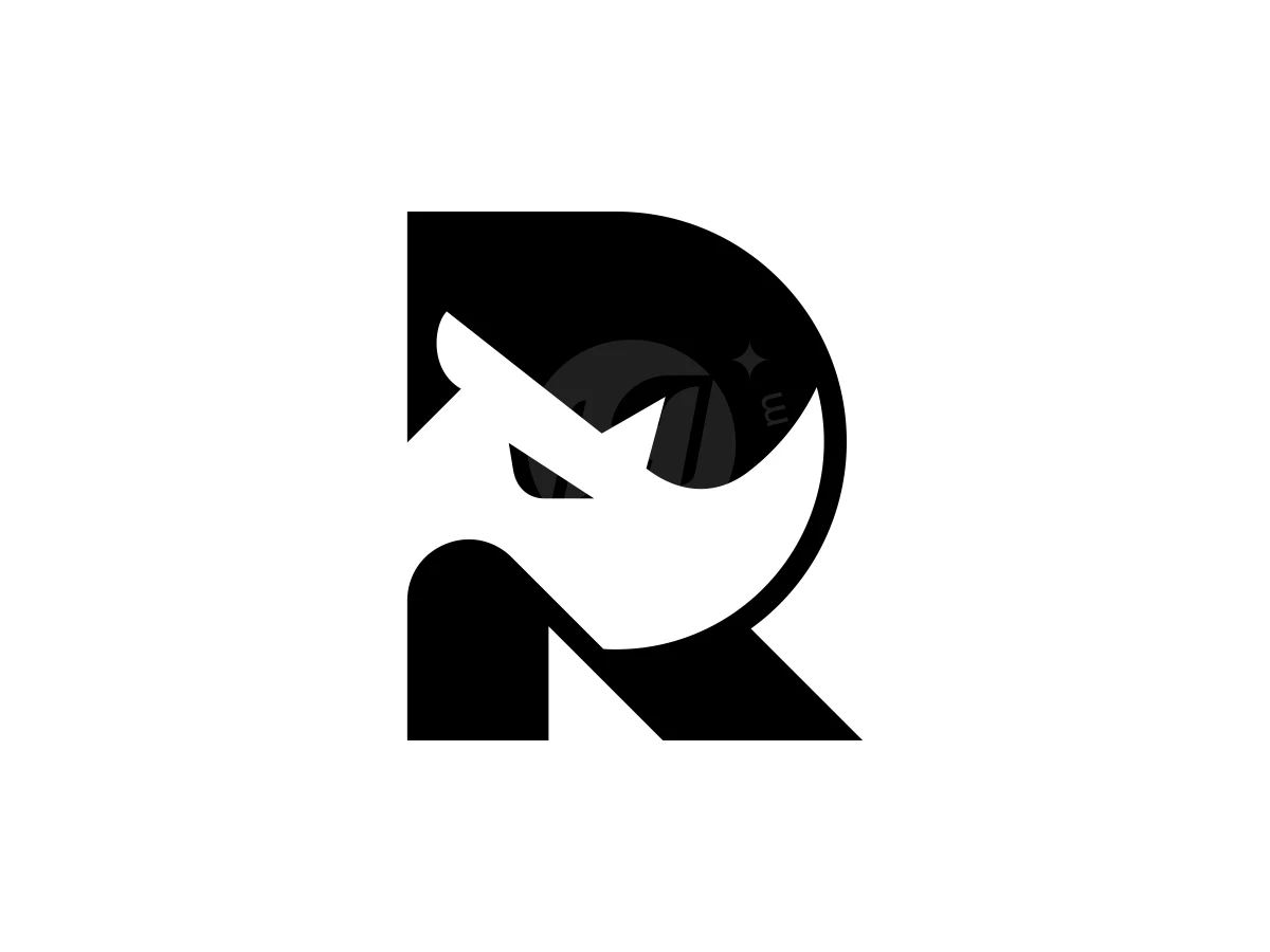 Modern Rhino Head R Letter Logo - Logo Logo design by Aira for sale on Highlogo
