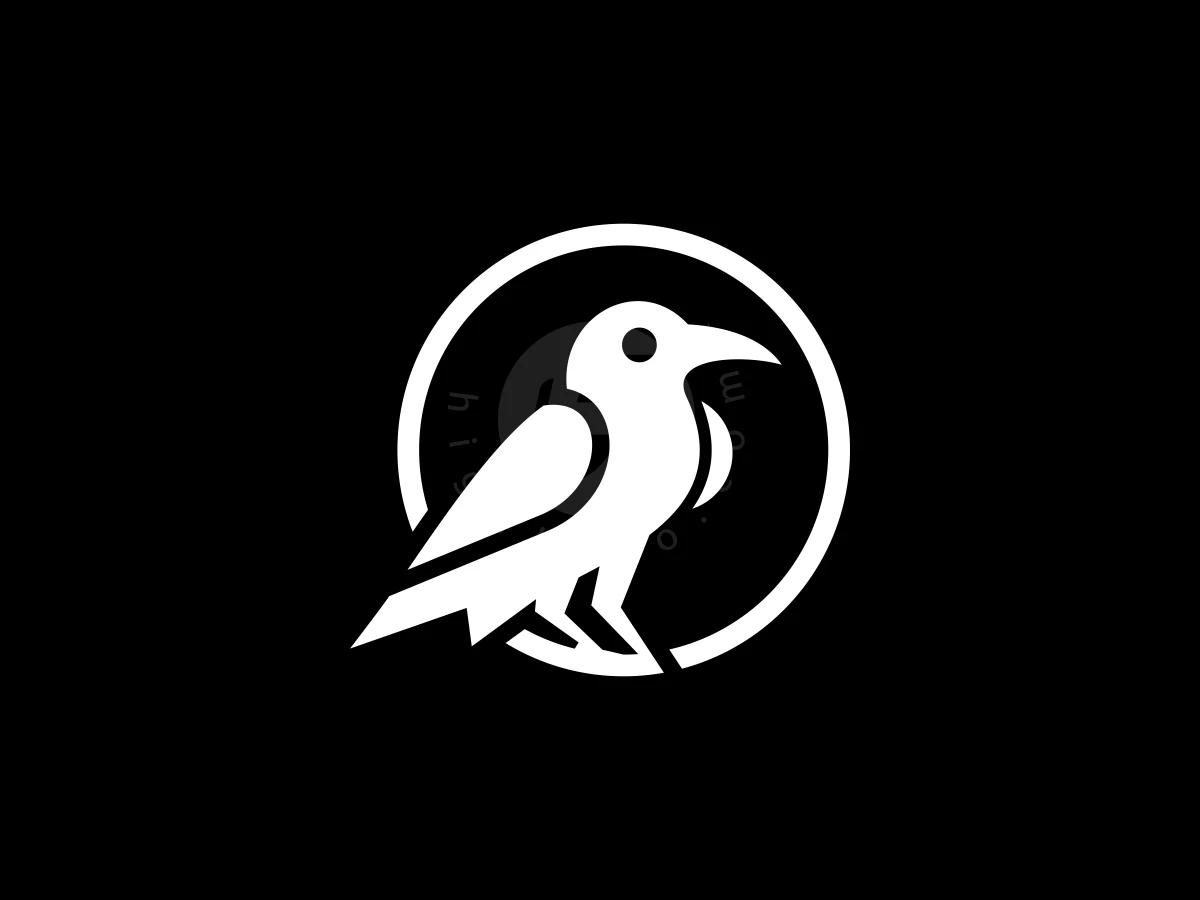 Iconic Raven Bird Logo - Animal Logo design by Aira for sale on Highlogo