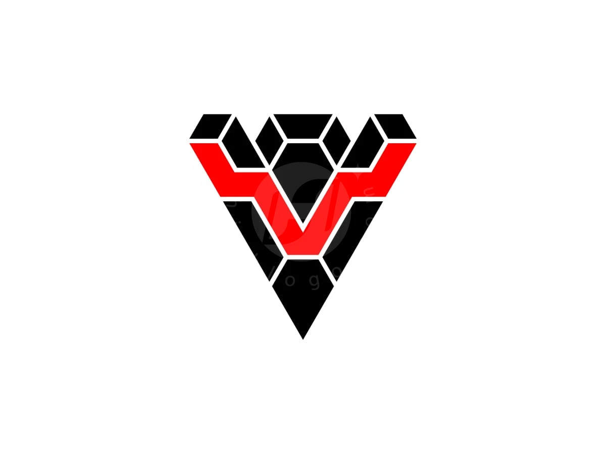 Geometric V Letter Bull With Diamond Logo - Logo Logo design by Rendy Pratama for sale on Highlogo