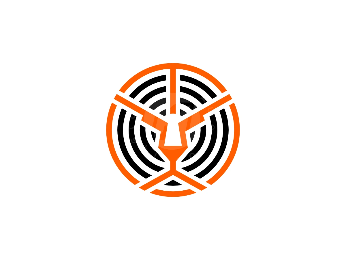Iconic Letter T Tiger Circle Logo - preview 1