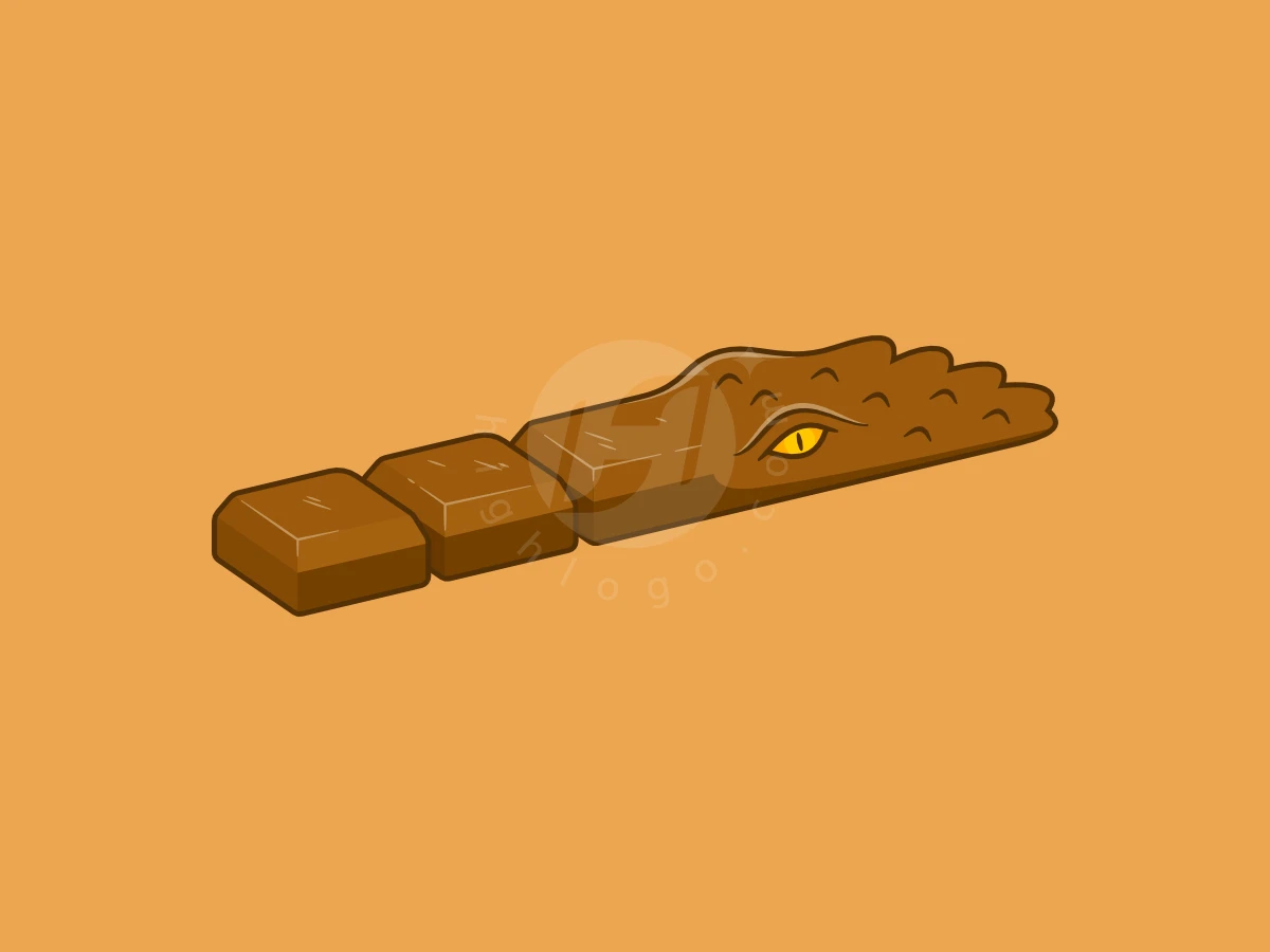 Playful Crocodile Chocolate Logo - Food Logo design by Andhikart for sale on Highlogo