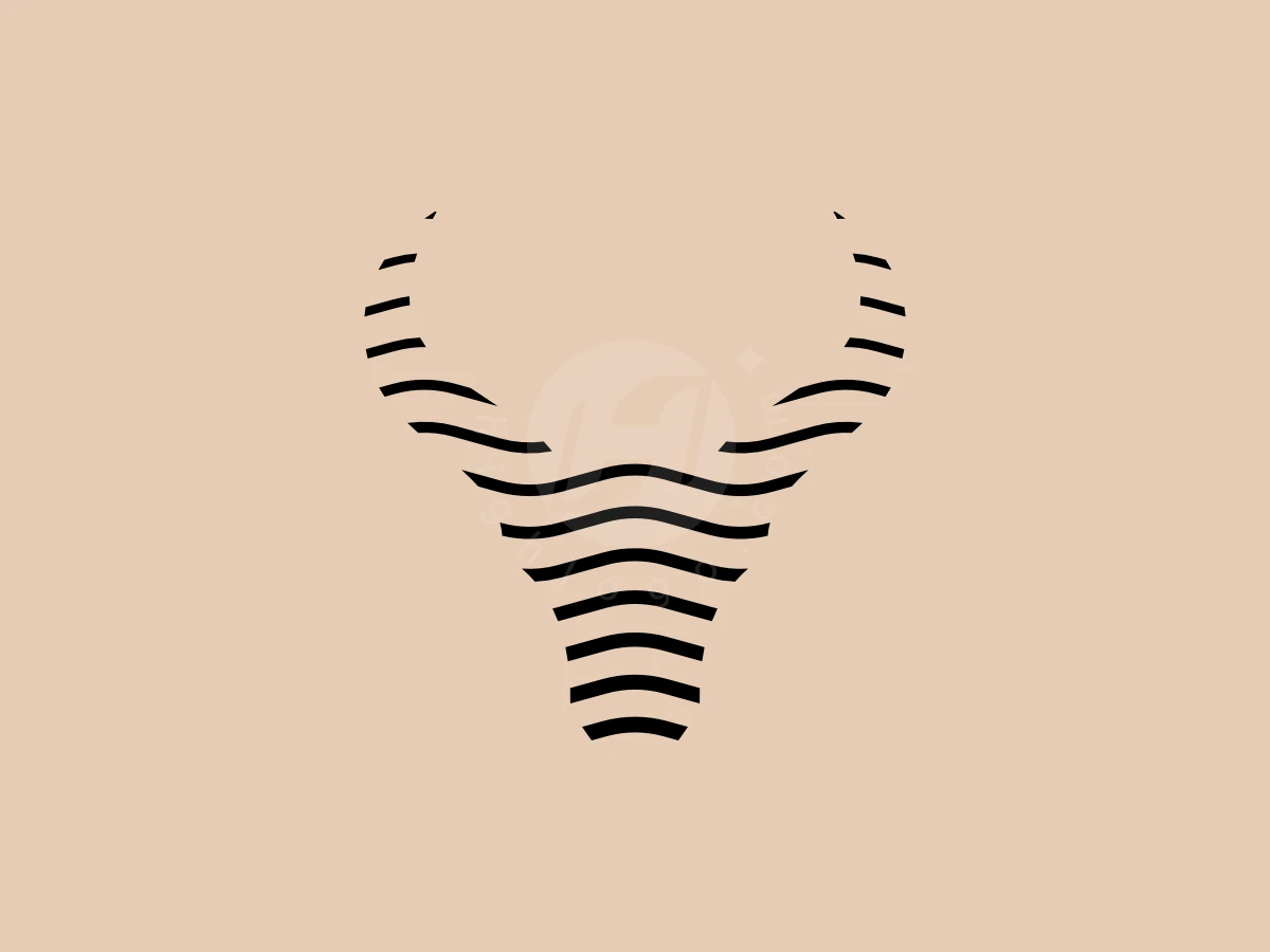 Minimalist Bull Wave Logo - Animal Logo design by Andhikart for sale on Highlogo