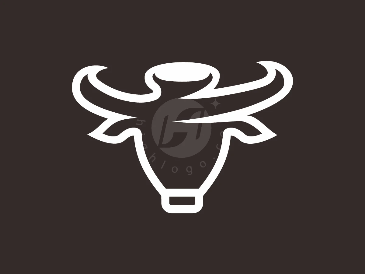 Bull Head Urn Shape Logo - Animal Logo design by ArizalArsyad for sale on Highlogo