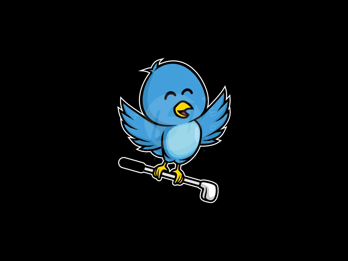 Birdie Golf Mascot Cartoon Logo - preview 1