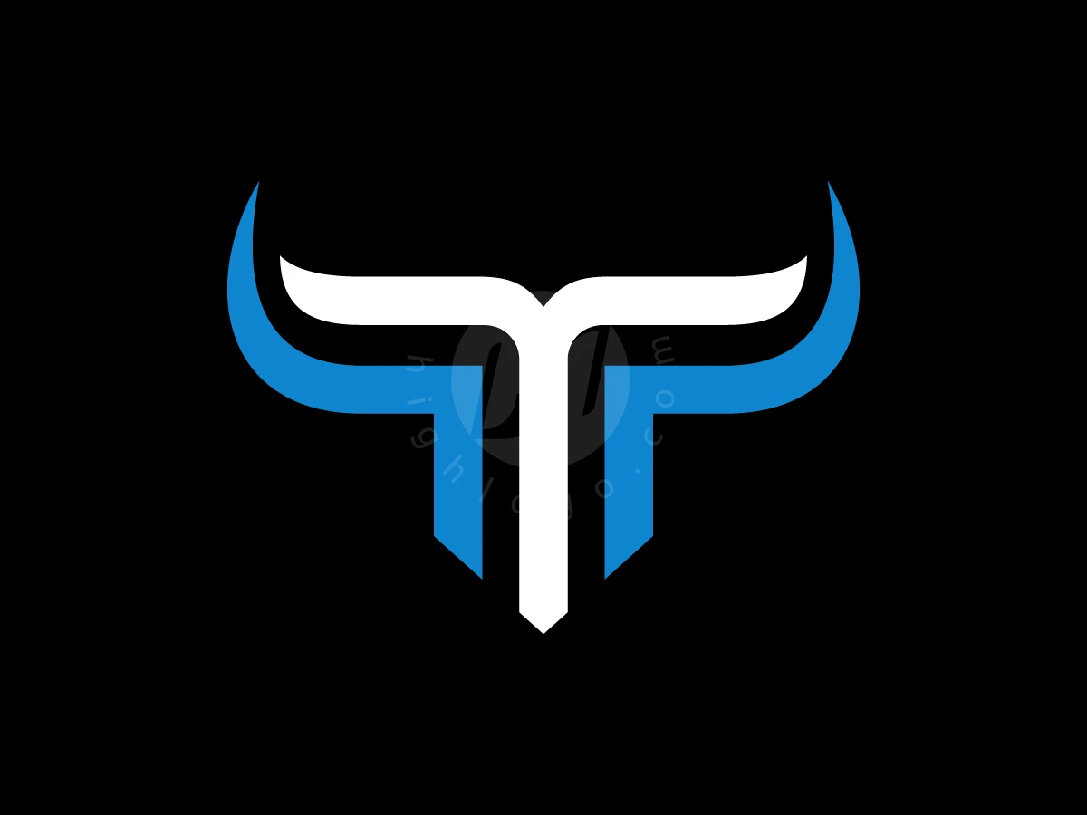T Letter Modern Head Bull Logo - preview 1