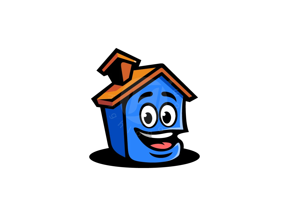 Fun Small House Cartoon Logo - Real Estate Logo design by ArizalArsyad for sale on Highlogo