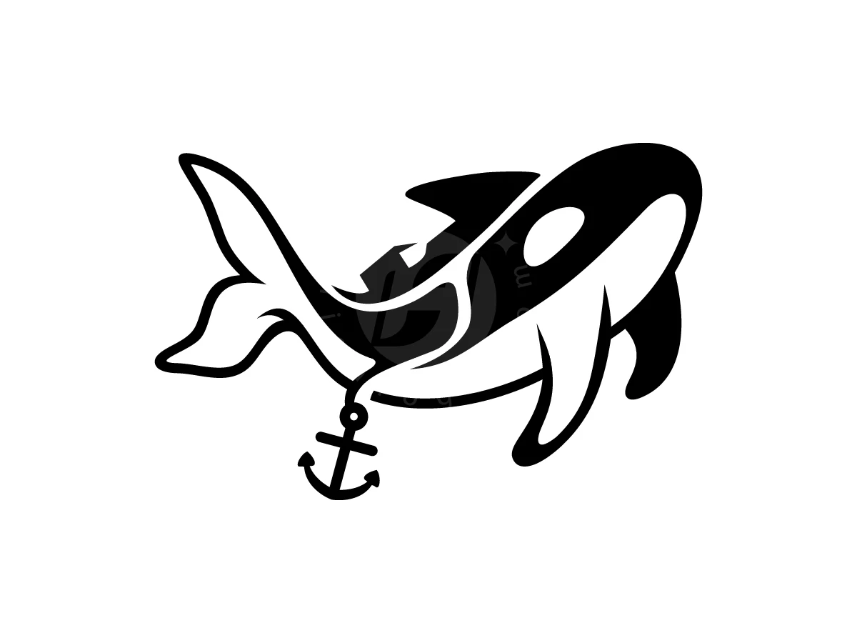 Fun Silhouette Sailor Orca Logo - Sports Logo design by ArizalArsyad for sale on Highlogo