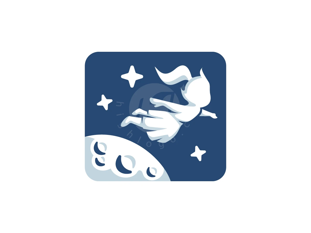 Simple Modern Flying Girl Fantasy Logo - Beauty Logo design by ArizalArsyad for sale on Highlogo