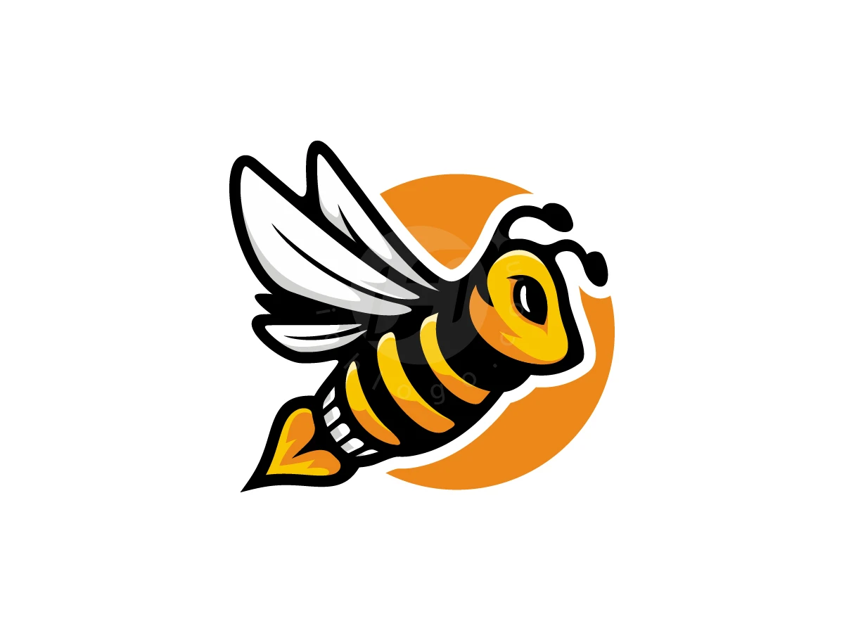 Fun Bee Rocket Cartoon Logo - Animal Logo design by ArizalArsyad for sale on Highlogo