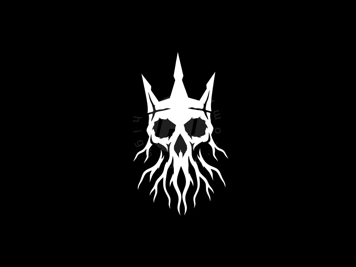 Root Skull Logo With Crown - Abstract Logo design by Eka Eka for sale on Highlogo