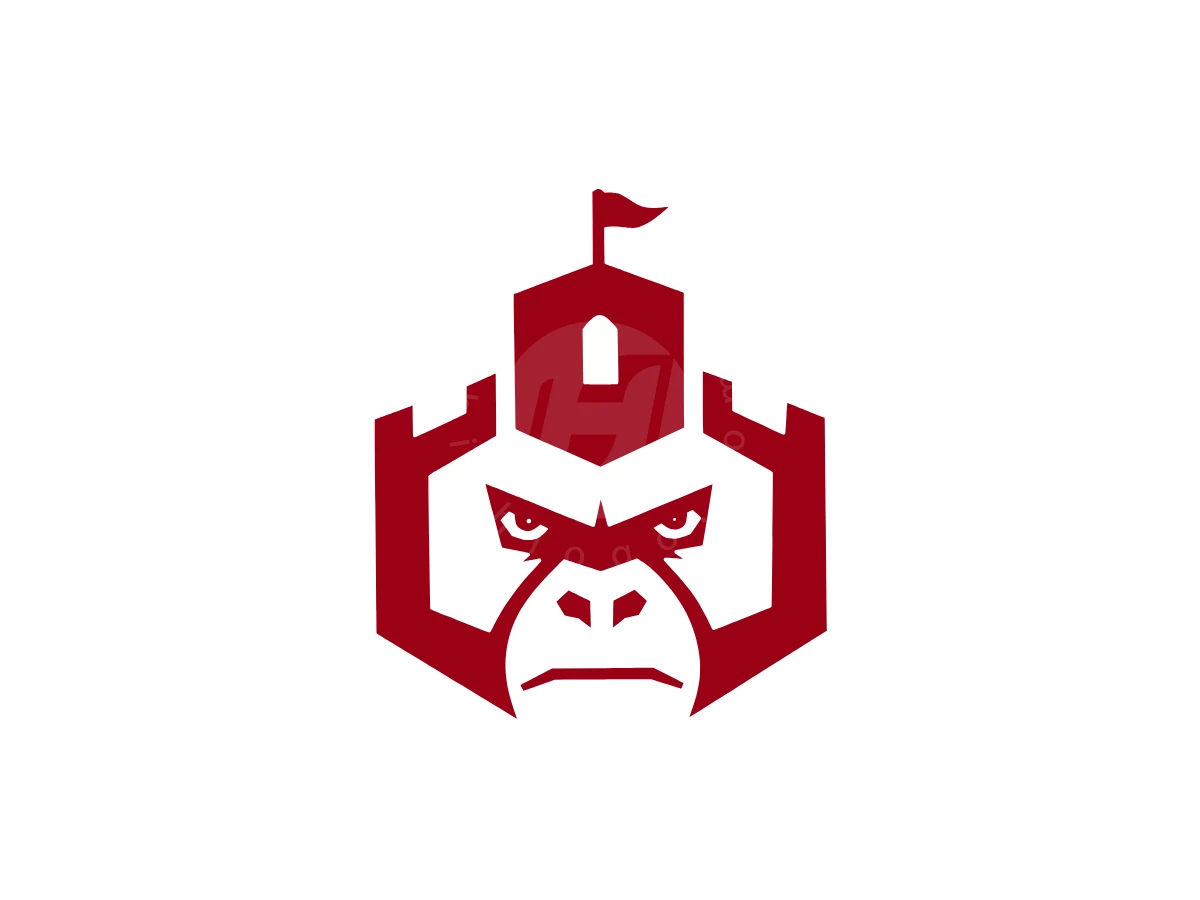 Fort Logo With Gorilla Face - Animal Logo design by Eka Eka for sale on Highlogo