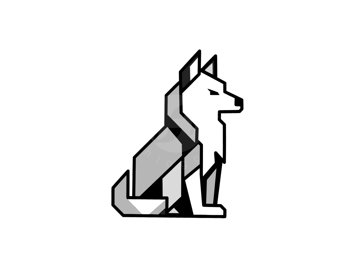 Modern Geometric Wolf Logo - Animal Logo design by Eka Eka for sale on Highlogo