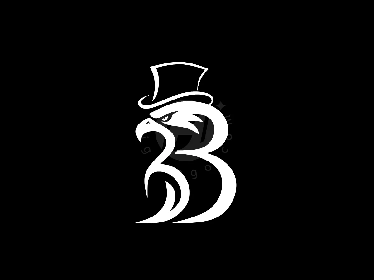 Eagle Letter B Wearing A Hat Logo - Animal Logo design by Eka Eka for sale on Highlogo