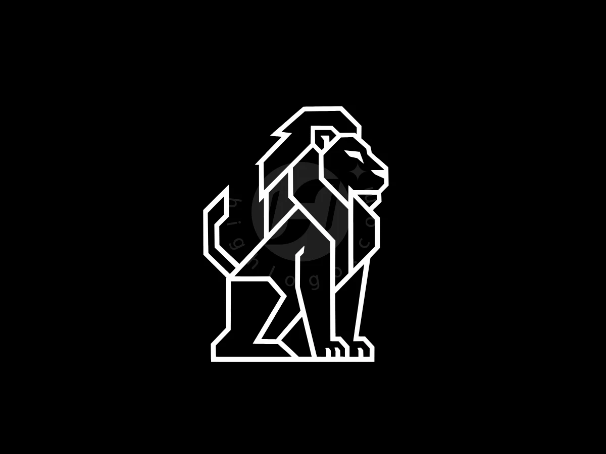 Modern Geometric Block Lion Logo - Animal Logo design by Eka Eka for sale on Highlogo