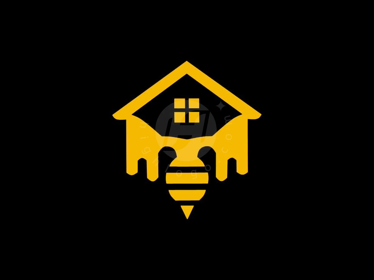 Minimalist Honey Bee House Logo - Real Estate Logo design by Eka Eka for sale on Highlogo