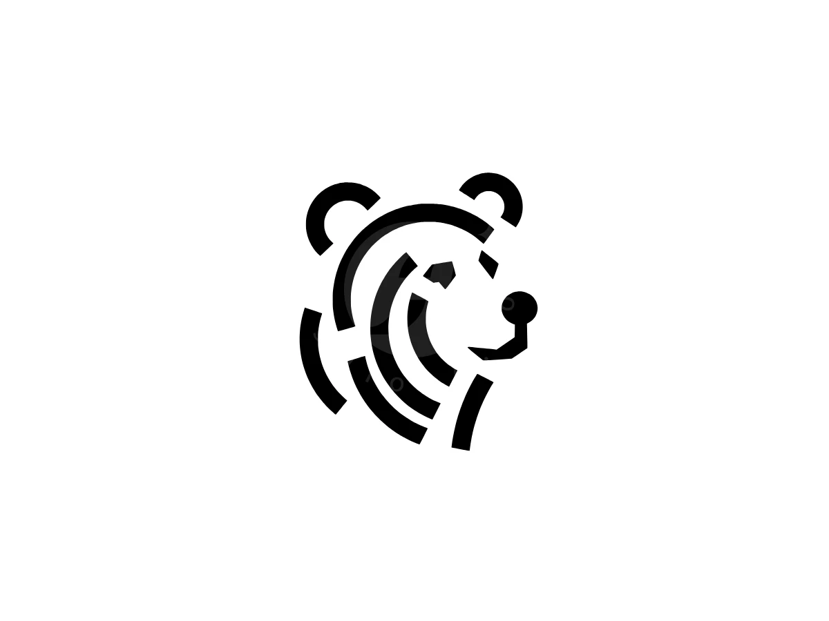Line Art Bear Logo - Animal Logo design by Eka Eka for sale on Highlogo