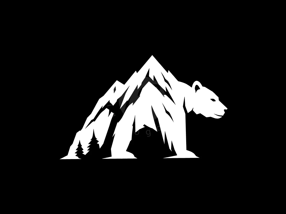 Mountain Shaped Bear Logo - Animal Logo design by Eka Eka for sale on Highlogo
