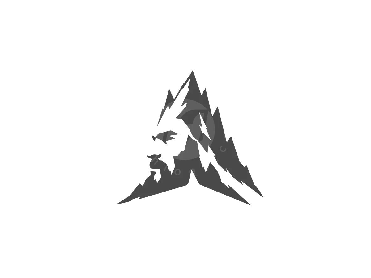 Mountain King Logo - Negative space Logo design by Eka Eka for sale on Highlogo