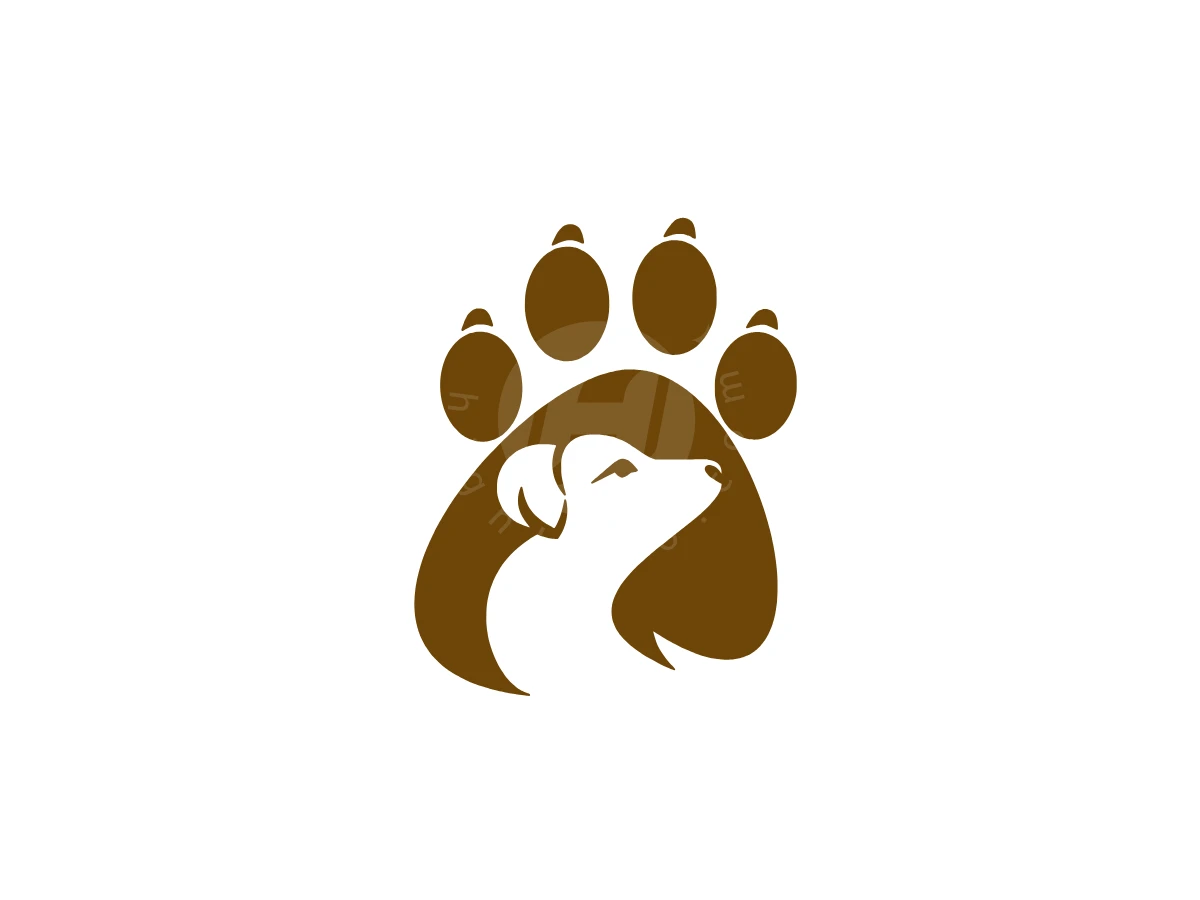 Minimalist Dog Footprints Logo - Animal Logo design by Eka Eka for sale on Highlogo