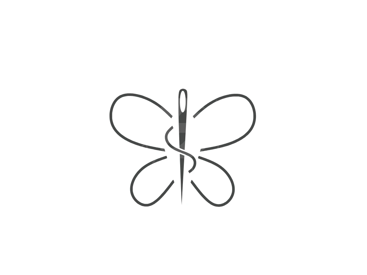 Butterfly Needle Letter S Logo - Fashion Logo design by Eka Eka for sale on Highlogo