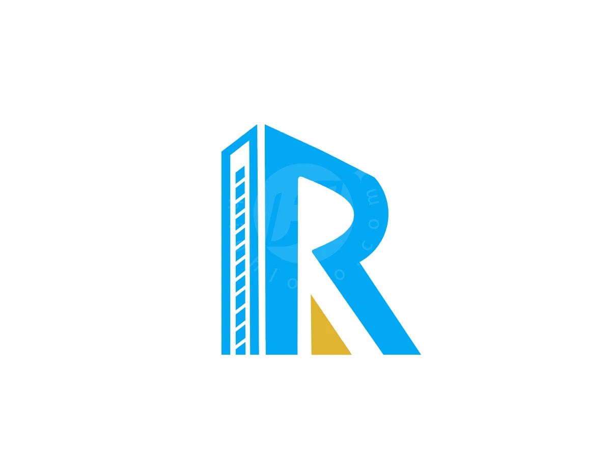 R Shaped Building Logo - Real Estate Logo design by Eka Eka for sale on Highlogo