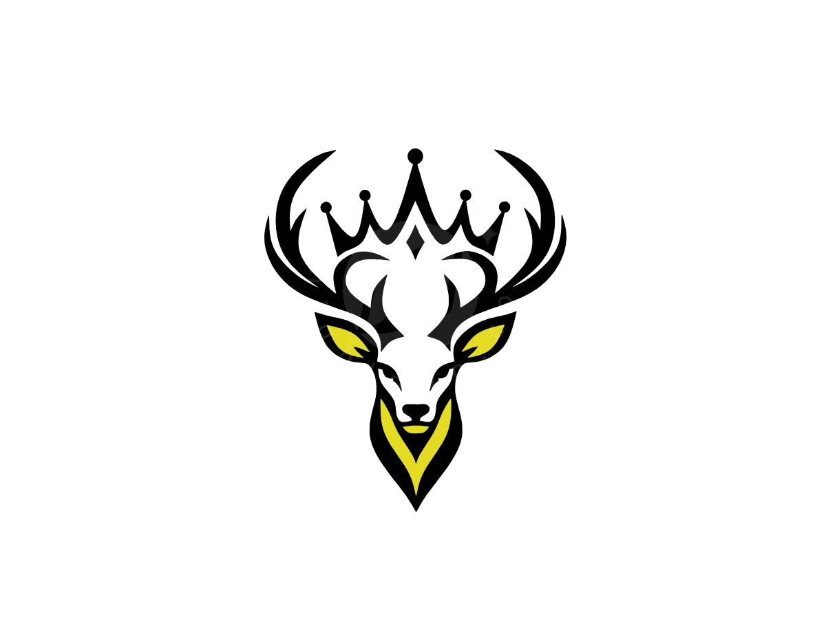 Deer And Crown Logo - Animal Logo design by Eka Eka for sale on Highlogo