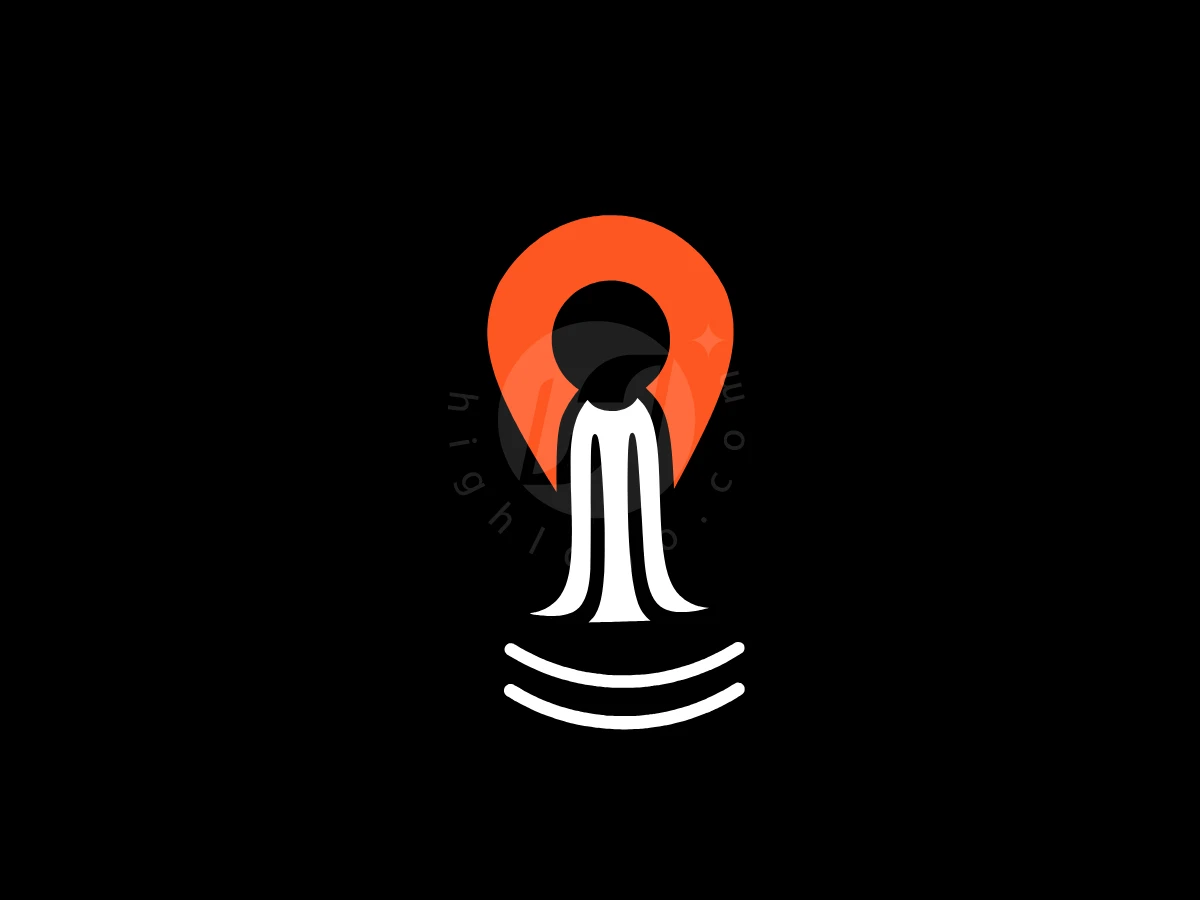 Simple Waterfall Location Logo - Travel Logo design by Eka Eka for sale on Highlogo