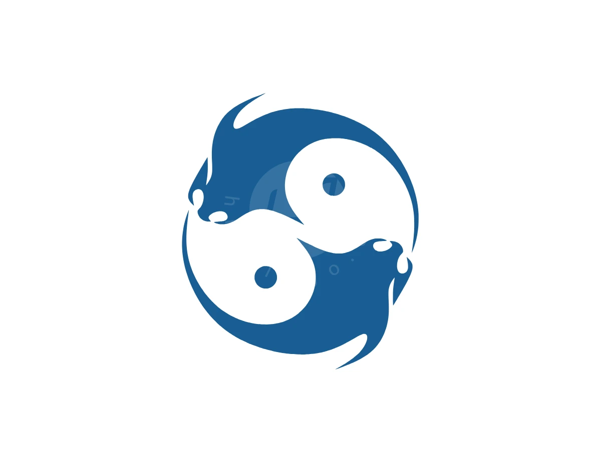 Creative Manta Logo Forming A Yinyang Circle - Animal Logo design by Eka Eka for sale on Highlogo