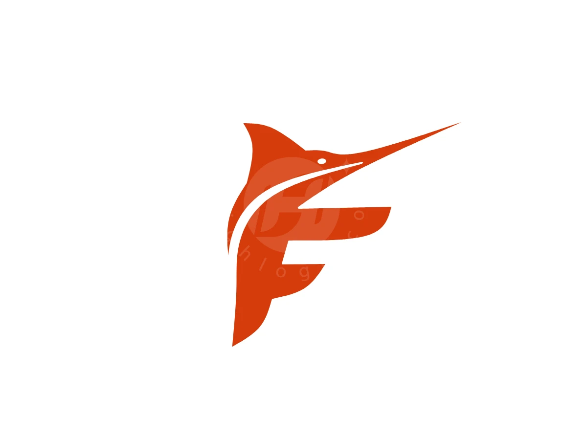 Marlin Logo Letter F - Animal Logo design by Eka Eka for sale on Highlogo