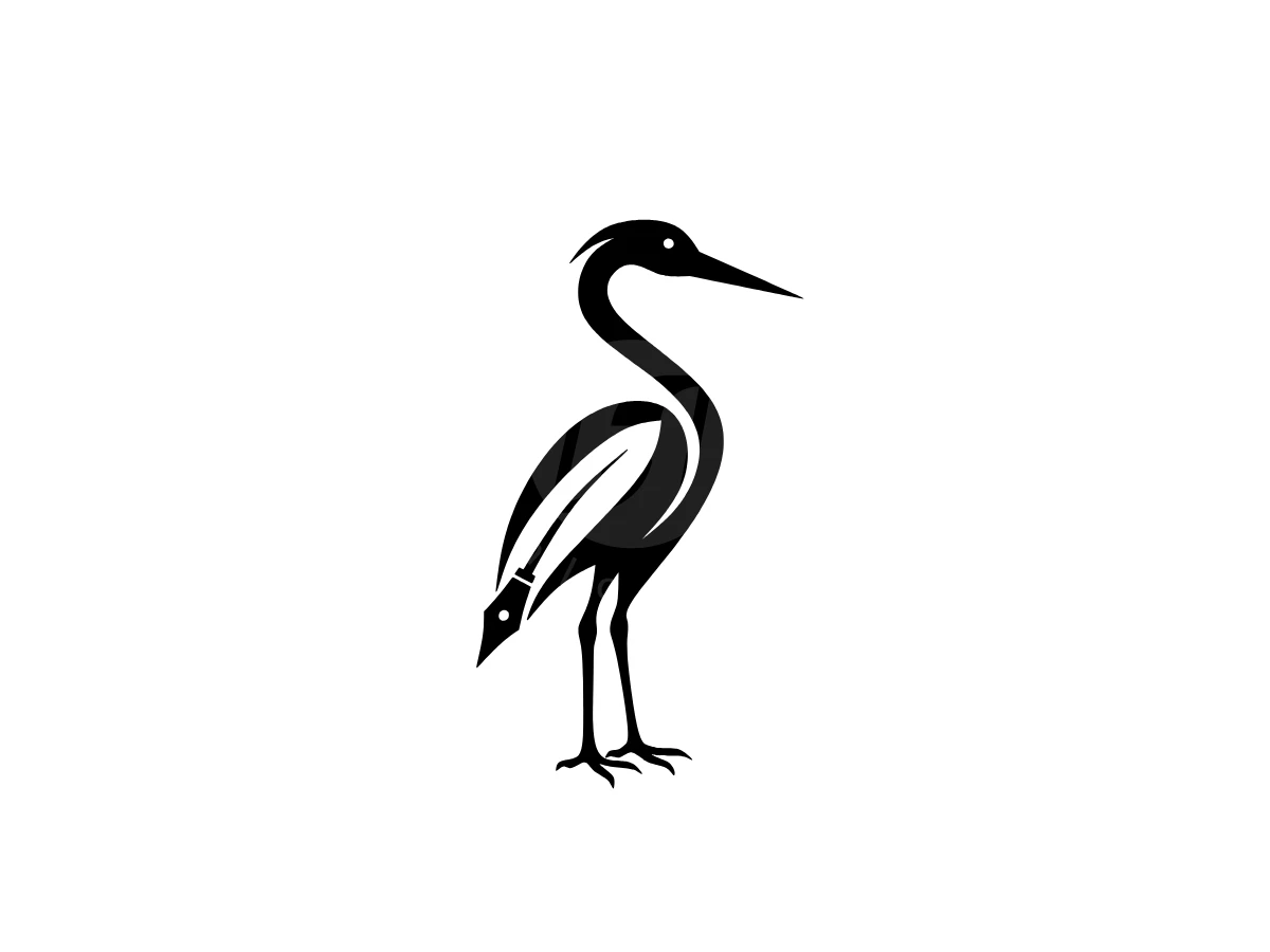Pen Stork Logo - Animal Logo design by Eka Eka for sale on Highlogo