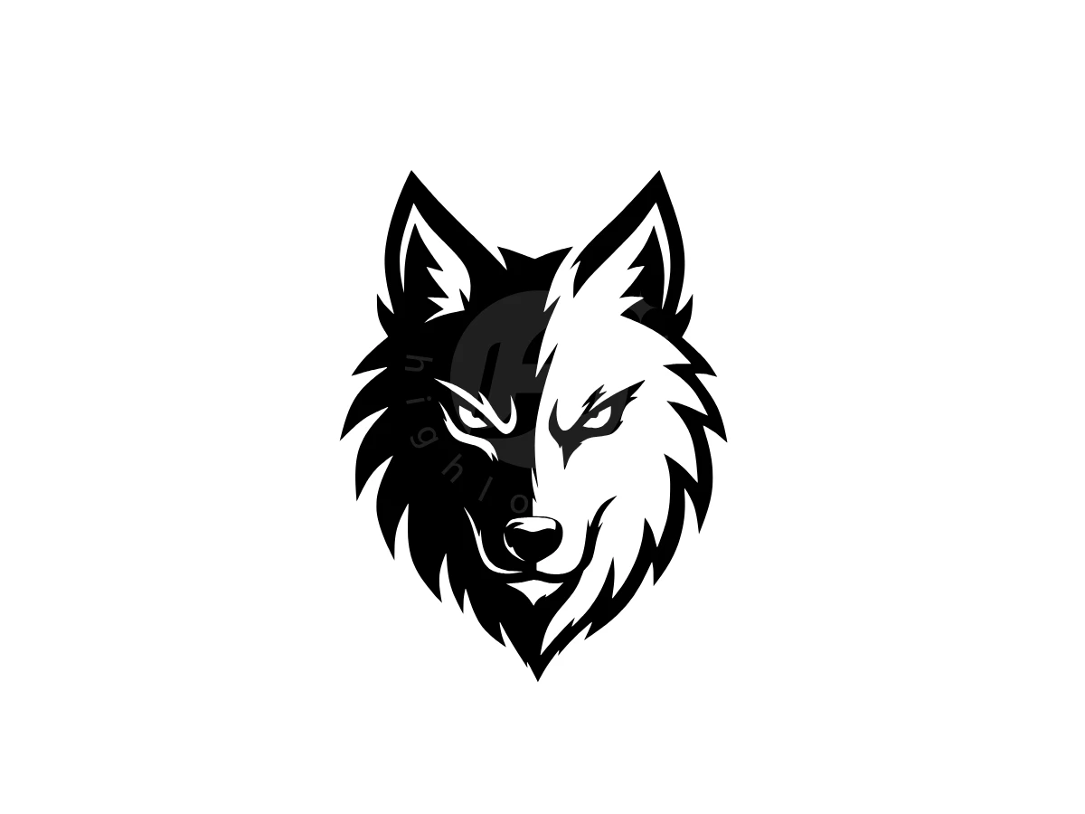 Wolf Head Logo With Aggressive Stare - Animal Logo design by Eka Eka for sale on Highlogo