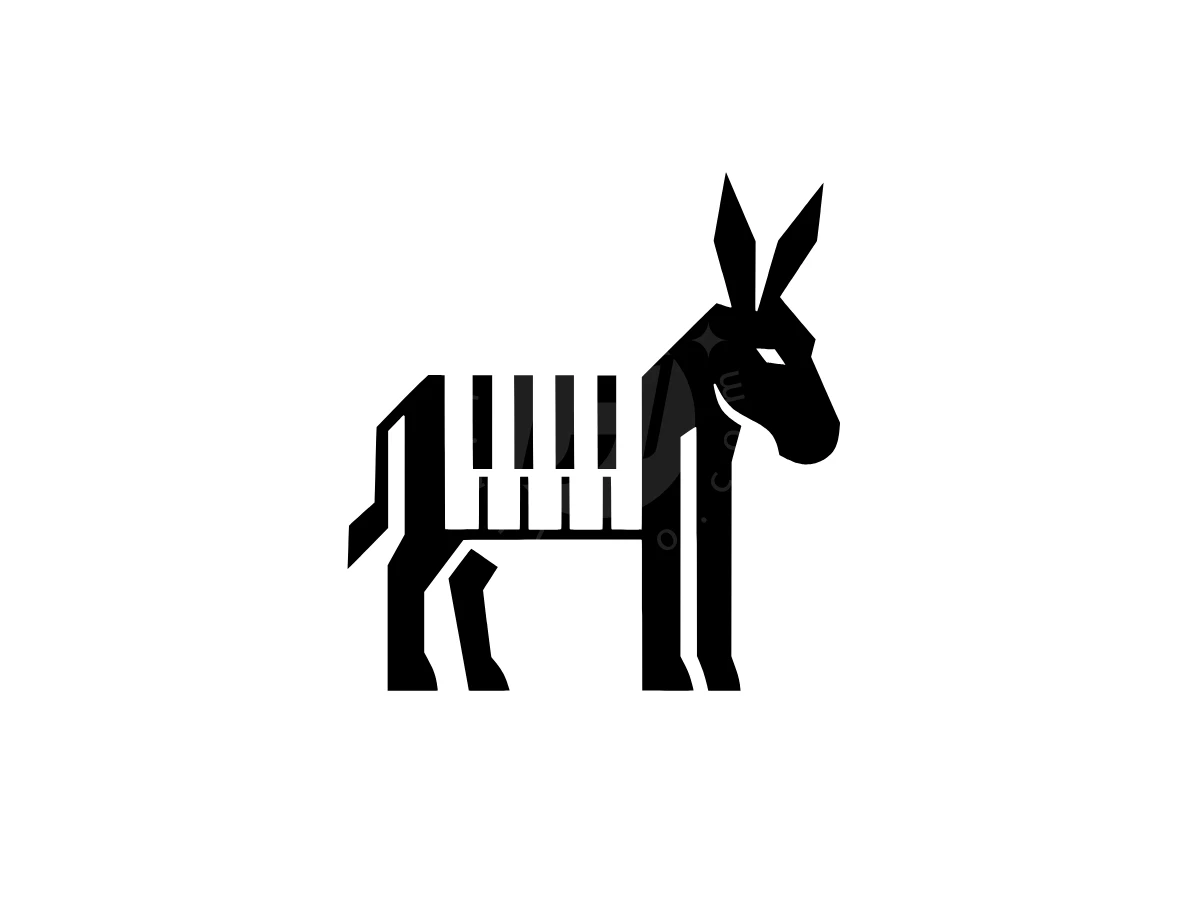 Geometric Piano Donkey Logo - Animal Logo design by Eka Eka for sale on Highlogo