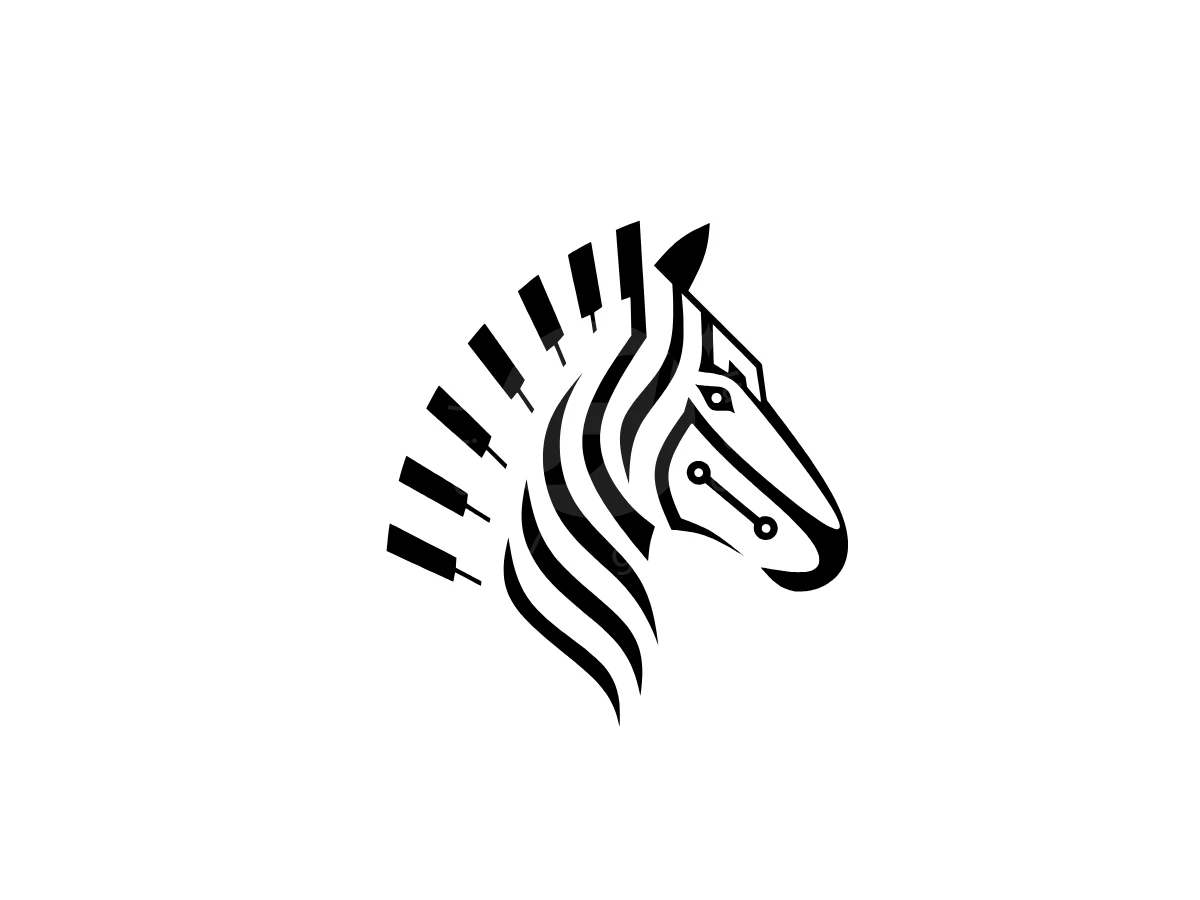 Zebra Dengan Sirkuit Teknologi Logo - Animal Logo design by Eka Eka for sale on Highlogo