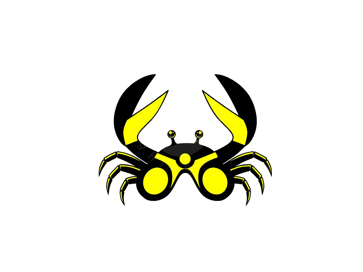 Scissor Logo With Crab Shape - preview 1