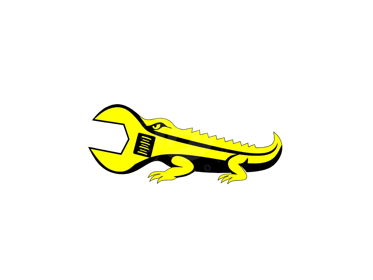 Crocodile Wrench Logo - preview 1