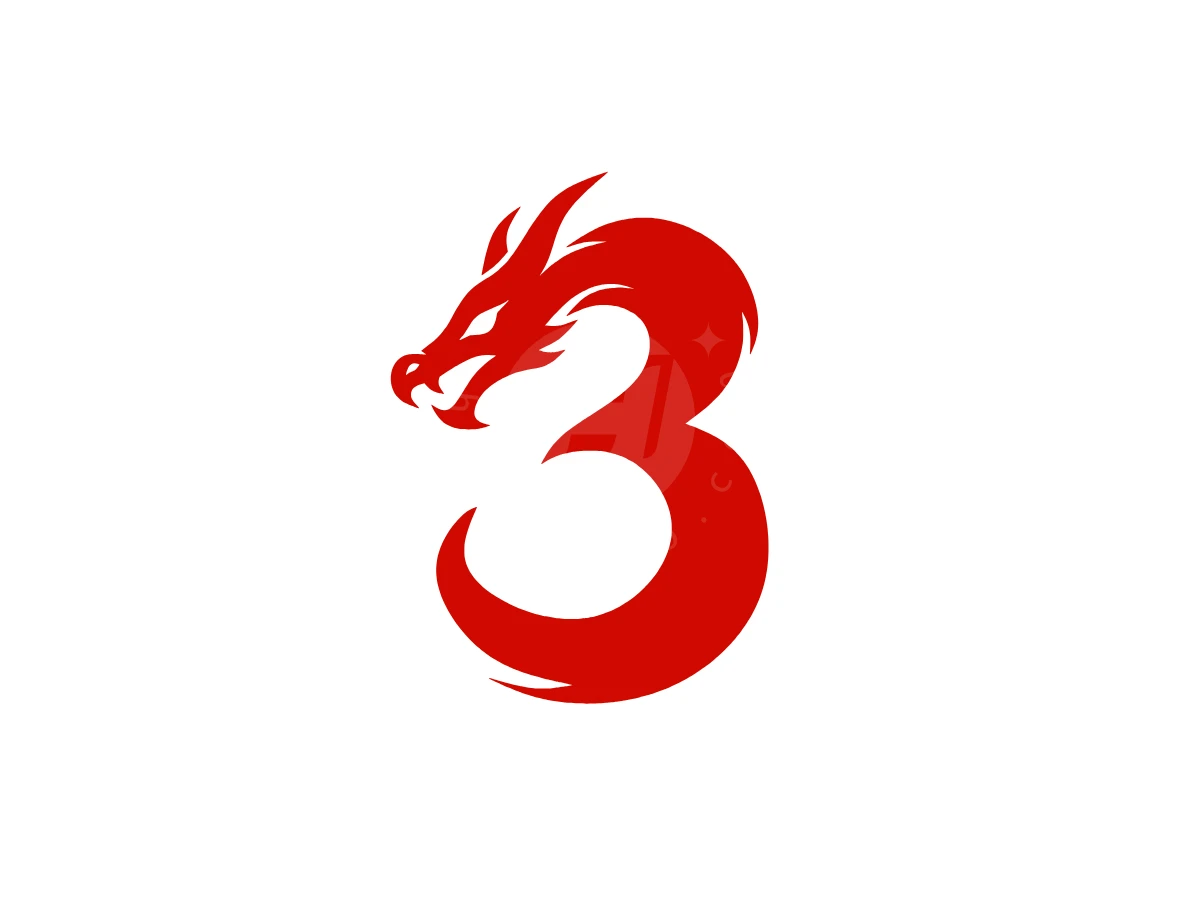 Dragon Number 3 Logo - Technology Logo design by Eka Eka for sale on Highlogo