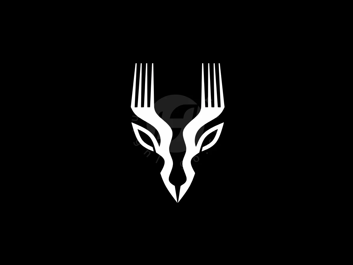 Stylish Fork Deer Logo - Animal Logo design by Eka Eka for sale on Highlogo