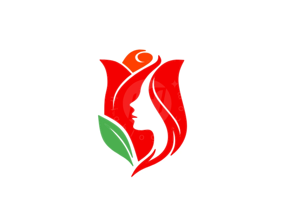 Logo Of A Woman's Face And A Tulip Or Rose Flower - Beauty Logo design by Eka Eka for sale on Highlogo