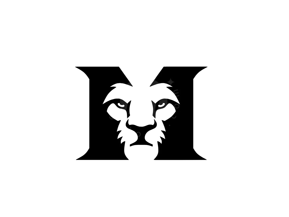 Letter M Logo With Stylized Lion Face - Logo Logo design by Eka Eka for sale on Highlogo