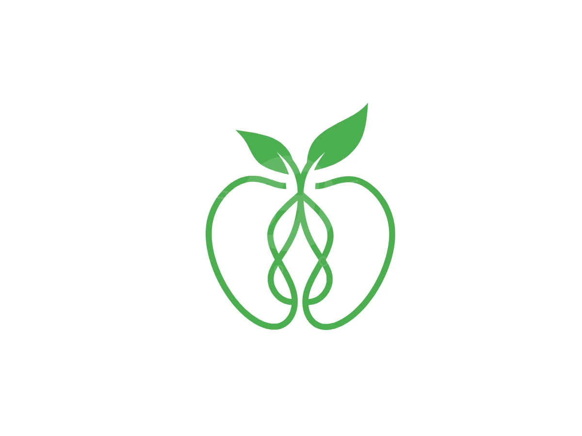 Apple Logo With Growth Bud - General Logo design by Eka Eka for sale on Highlogo