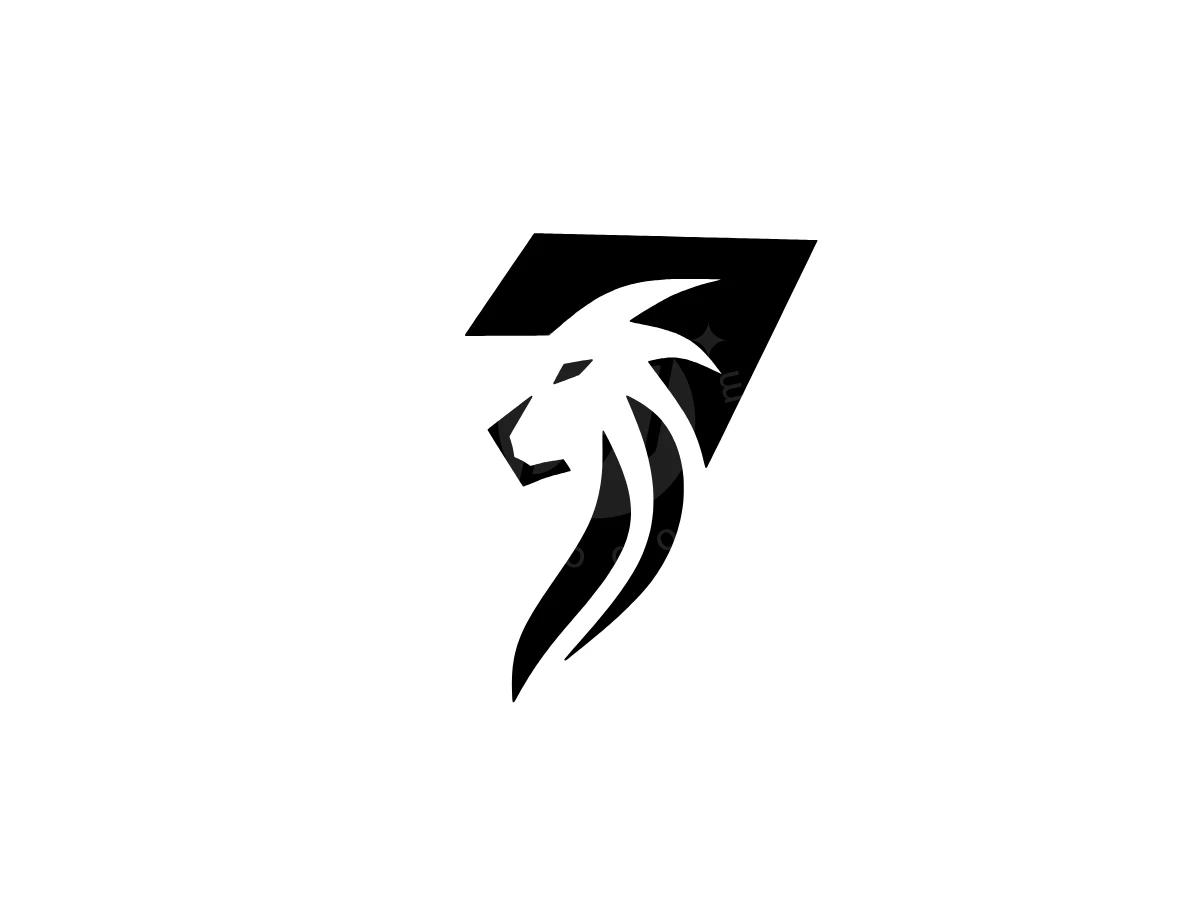 Lion Number 7 Logo - Animal Logo design by Eka Eka for sale on Highlogo