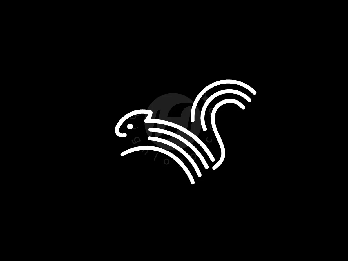 Abstract Monoline Style Jumping Squirrel Logo - Animal Logo design by Eka Eka for sale on Highlogo