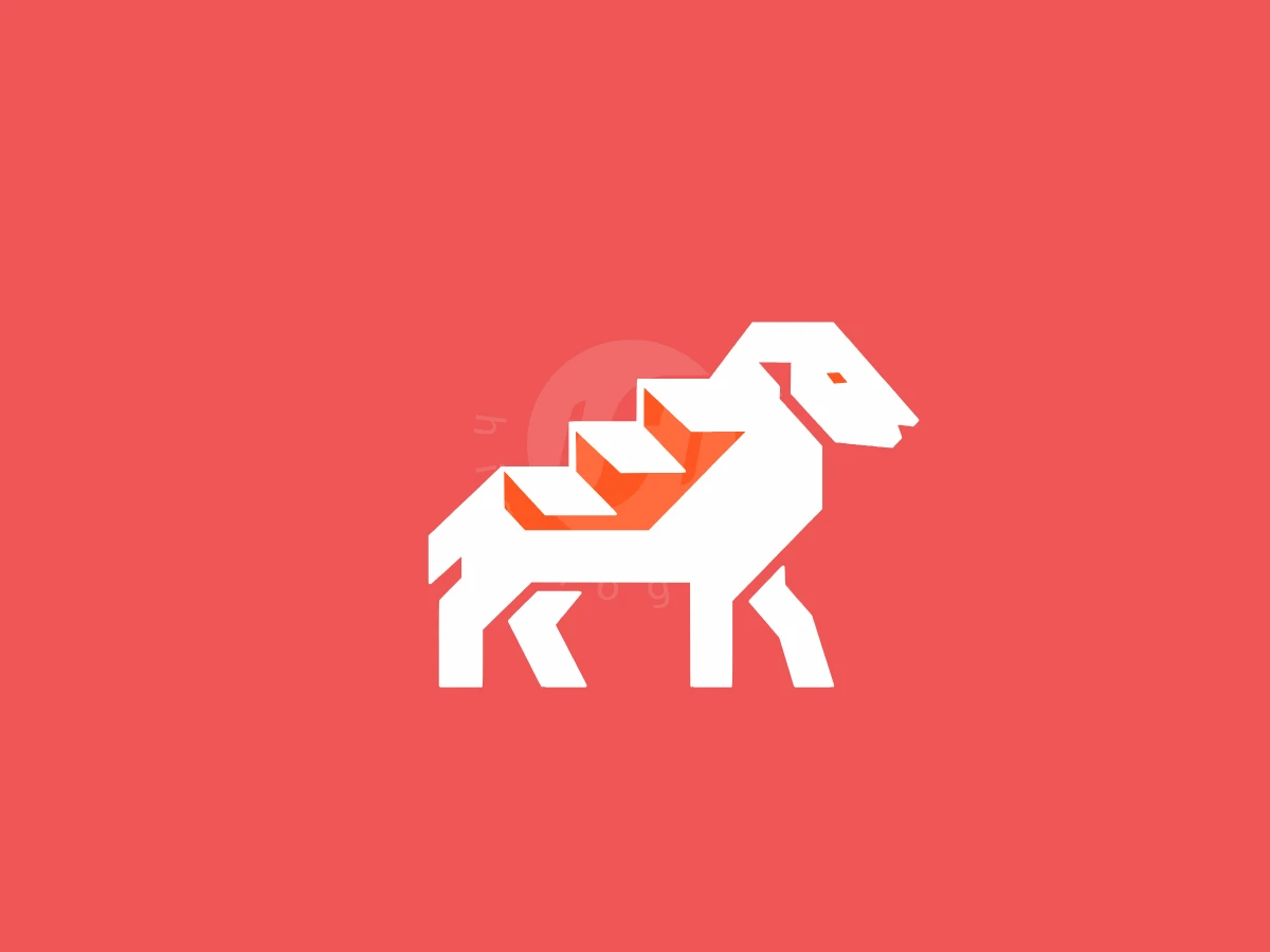 Geometrol Ladder Sheep Logo - Animal Logo design by Eka Eka for sale on Highlogo