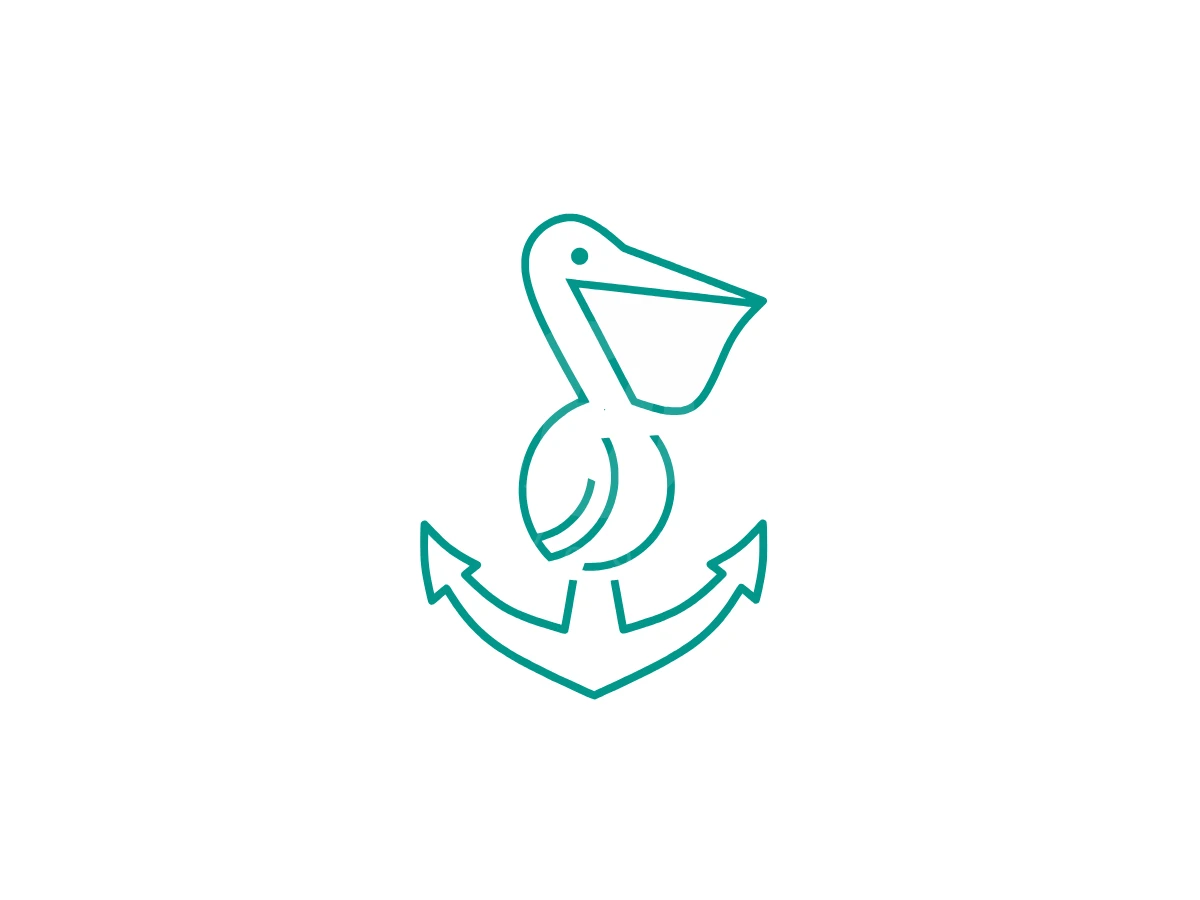 Minimalist Anchor Pelican Logo - Animal Logo design by Eka Eka for sale on Highlogo