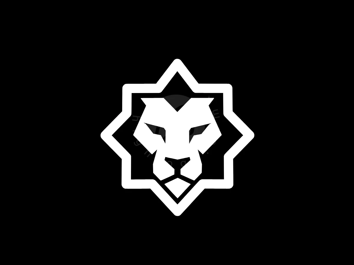 Eight Pointed Star Square Lion Logo - Animal Logo design by Eka Eka for sale on Highlogo