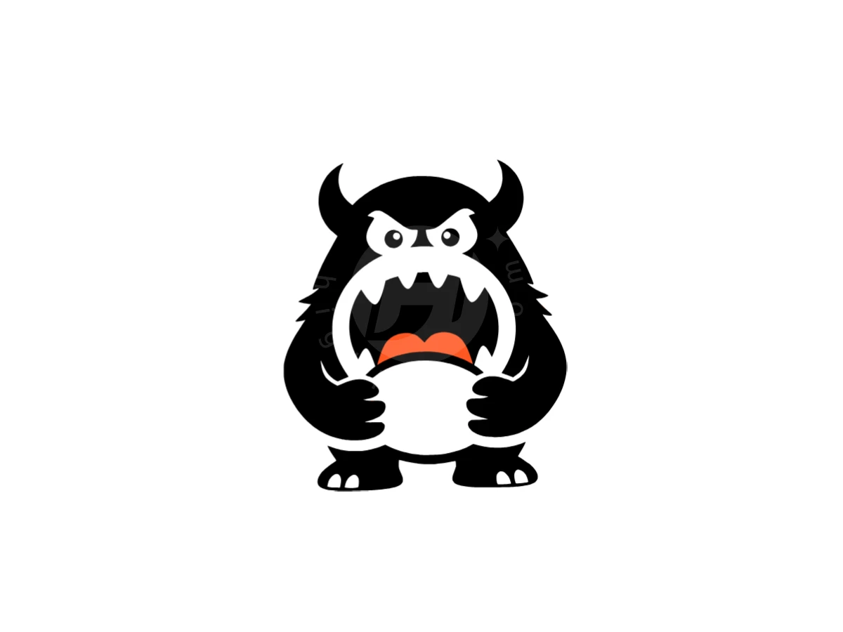Cute Hungry Monster Logo - Media Logo design by Eka Eka for sale on Highlogo