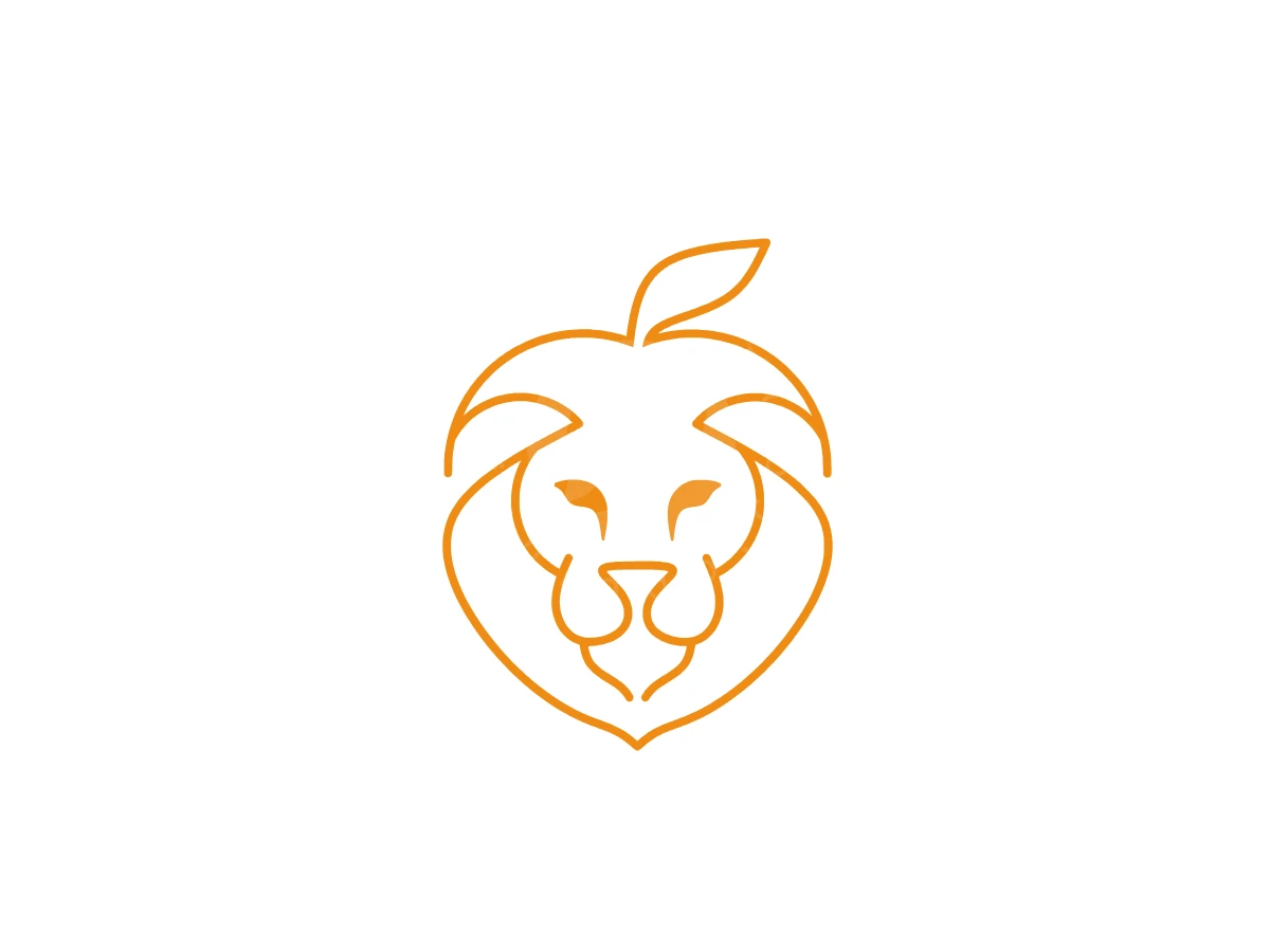 Lemon Lion Line Art Logo - Animal Logo design by Eka Eka for sale on Highlogo